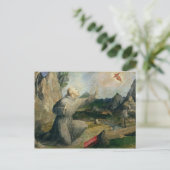 St. Francis van Assisi die de Stigmata ontvangt Briefkaart (Staand voorkant)