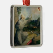 St. Francis van Assisi die de Stigmata ontvangt Metalen Ornament (Rechts)