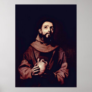 St. Francis van Assisi door Jusepe de Ribera Poster