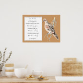 St. Francis van Assisi, gebed met Waterverf Dove Poster (Keuken)