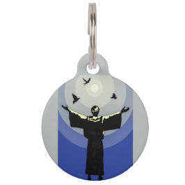 St. Francis van Assisi Gray Animal Protector Huisdierpenning