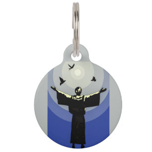 St. Francis van Assisi Gray Animal Protector Huisdierpenning