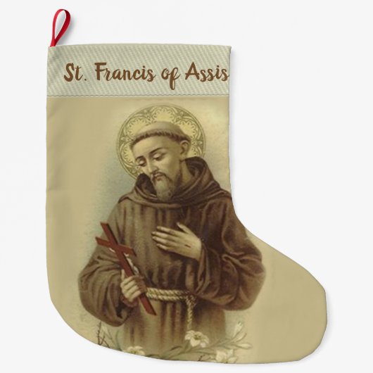 St. Francis van Assisi Grote Kerstsok (Voorkant)