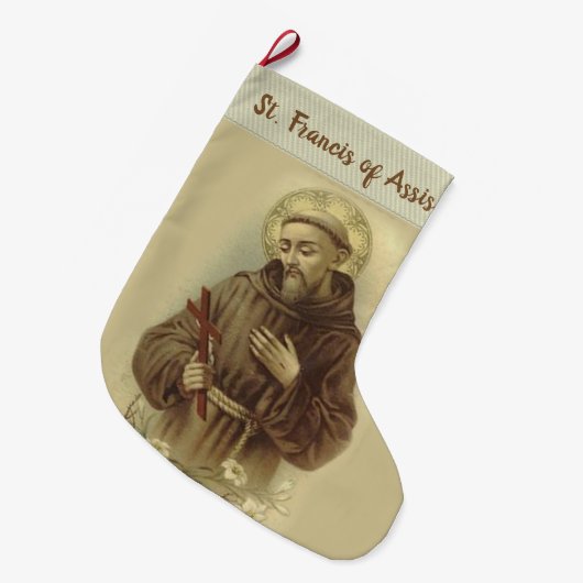 St. Francis van Assisi Grote Kerstsok (Voorkant (Hangend))