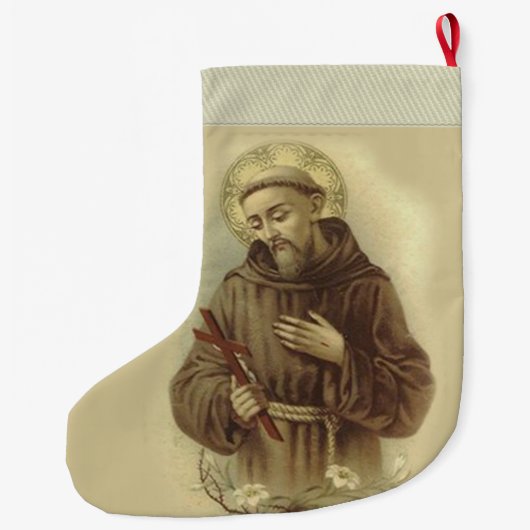 St. Francis van Assisi Grote Kerstsok (Achterkant)