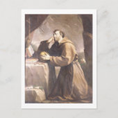 St. Francis van Assisi in Prayer Briefkaart (Voorkant)