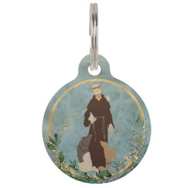 St. Francis van Assisi Jade Gold Pet Protecter Huisdierpenning