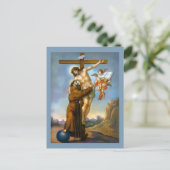 St. Francis van Assisi Jesus Crucifixion Angels Briefkaart (Staand voorkant)
