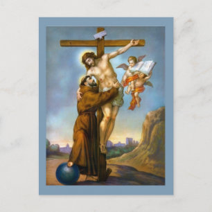St. Francis van Assisi Jesus Crucifixion Angels Briefkaart
