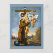 St. Francis van Assisi Jesus Crucifixion Angels Briefkaart (Voorkant)