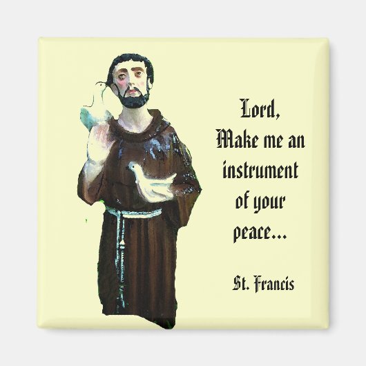 St. Francis van Assisi Magneet (Voorkant)