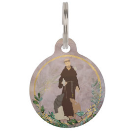 St. Francis van Assisi Marble Gold Pet Protecter Huisdierpenning