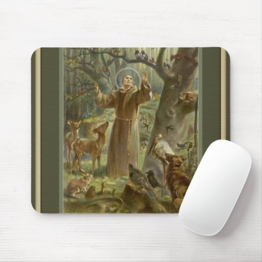 St. Francis van Assisi met dieren Muismat (Met muis)