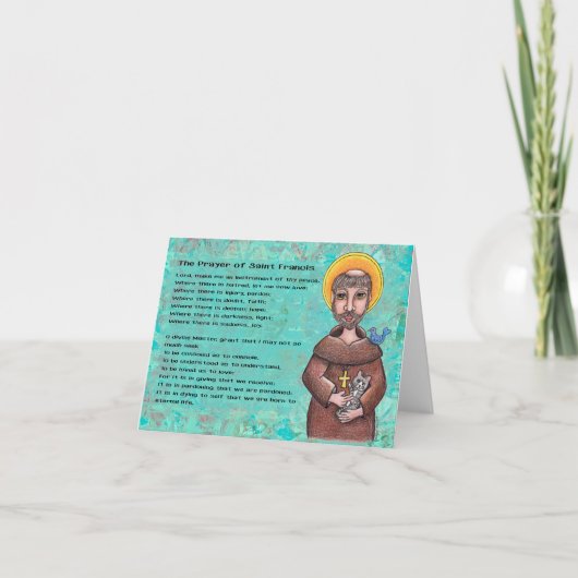 St. Francis van Assisi Notecard Kaart (Voorkant)