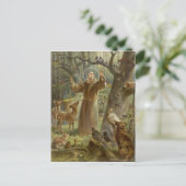 St. Francis van Assisi Omringd door dieren Briefkaart (Staand voorkant)