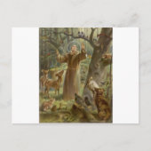 St. Francis van Assisi Omringd door dieren Briefkaart (Voorkant)