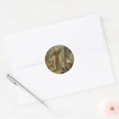St. Francis van Assisi Omringd door dieren Ronde Sticker (Envelop)