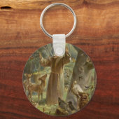 St. Francis van Assisi Omringd door dieren Sleutelhanger (Voorkant)