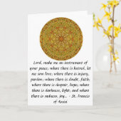 St. Francis van Assisi over FAITH Kaart (Gele Bloem)