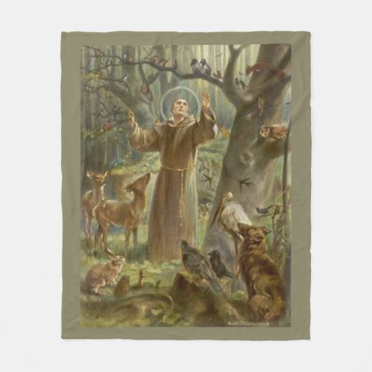 St. Francis van Assisi, Patron Saint of Animals Fleece Deken (Voorkant)