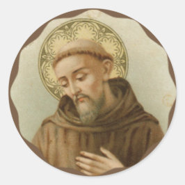 St. Francis van Assisi Patron Saint of Animals Ronde Sticker