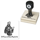 St. Francis van Assisi Patron Saint of Animals Rubberstempel (Gestempeld)