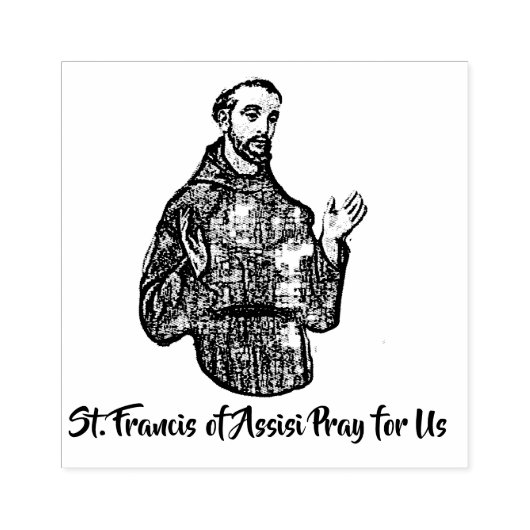 St. Francis van Assisi Patron Saint of Animals Rubberstempel (Afrduk)