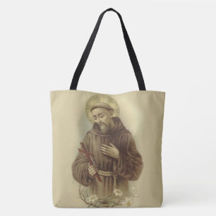 St. Francis van Assisi Patron Saint of Animals Tote Bag