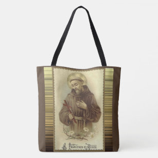 St. Francis van Assisi Patron Saint of Animals Tote Bag