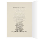 St. Francis van Assisi Peace Prayer Religious (Binnen (Links))
