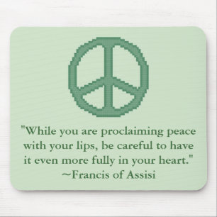 St. Francis van Assisi Peace Quote Mousepad Muismat