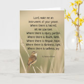St. Francis van Assisi Prayer Bird Inspirerend Kaart (Gele Bloem)