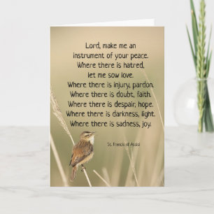 St. Francis van Assisi Prayer Bird Inspirerend  Kaart