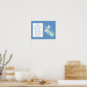St. Francis van Assisi Prayer Blue Dragonfly Poster (Keuken)