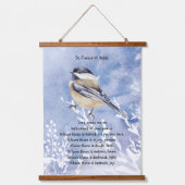 St. Francis van Assisi Prayer Cute Little Bird Hangend Wandkleed (Voorkant)