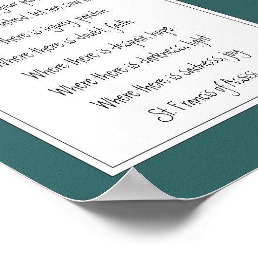 St. Francis van Assisi Prayer Great Blue Heron Bir Poster (Hoek)