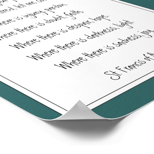 St. Francis van Assisi Prayer Great Blue Heron Bir Poster (Hoek)