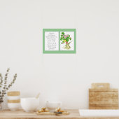 St. Francis van Assisi, Prayer Hummingbird Flower Poster (Keuken)