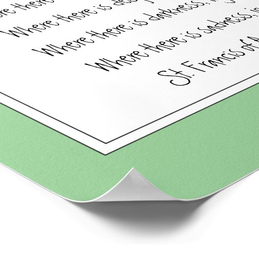 St. Francis van Assisi, Prayer Hummingbird Flower Poster (Hoek)