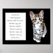 St. Francis van Assisi Prayer met Sweet Kitten Cat Poster (Voorkant)