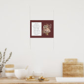 St. Francis van Assisi Prayer met Wise Owl Bird Poster (Keuken)