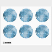 St. Francis van Assisi Prayer Sneeuwvlok Winter Ronde Sticker (Vel)