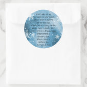 St. Francis van Assisi Prayer Sneeuwvlok Winter Ronde Sticker (Tas)