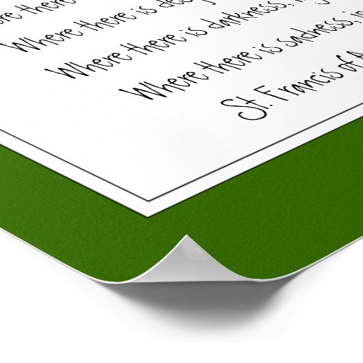 St. Francis van Assisi, Prayer Sparrow Poster (Hoek)