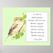 St. Francis van Assisi, Prayer Sparrow Poster (Voorkant)