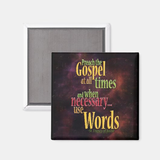 St. Francis van Assisi Quote Magneet (Voorkant / Achterkant)