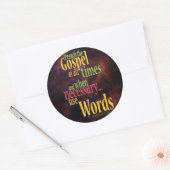 St. Francis van Assisi Quote Ronde Sticker (Envelop)