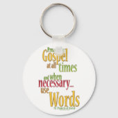 St. Francis van Assisi Quote Sleutelhanger (Voorkant)