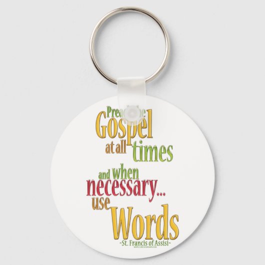 St. Francis van Assisi Quote Sleutelhanger (Voorkant)