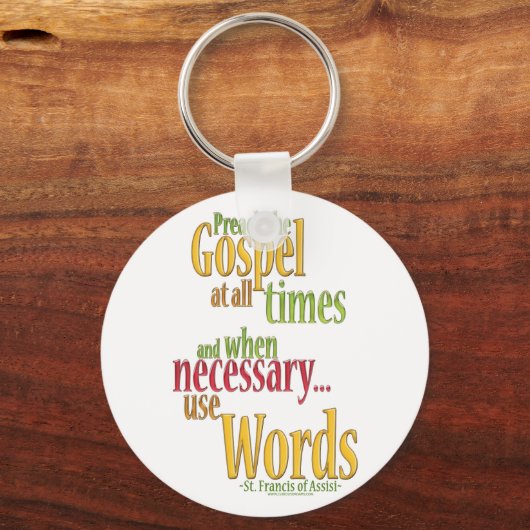 St. Francis van Assisi Quote Sleutelhanger (Voorkant)